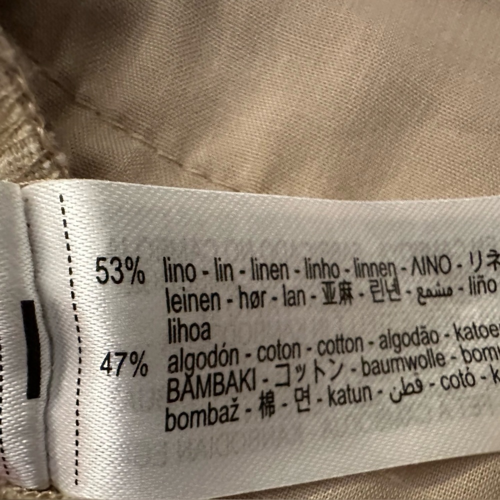 Zara Straight Leg Pants 50% Linen - Picture 11 of 11